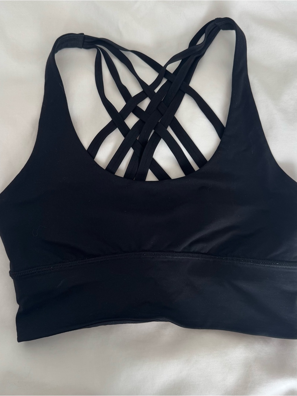 lululemon athletica Black Strappy Crisscross Back Sports Bra - Picture 2 of 3